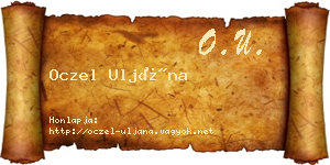 Oczel Uljána névjegykártya